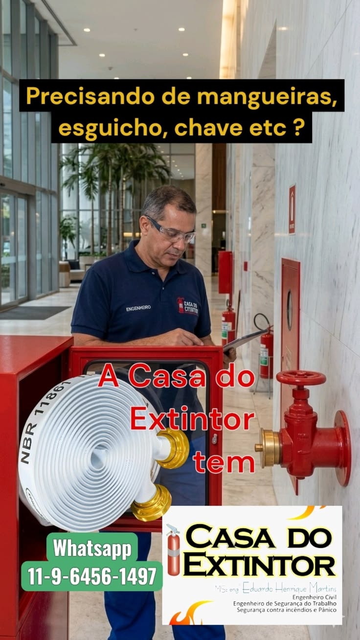 Mangueira de hidrantes, esguicho, chave storz, adaptador storz
