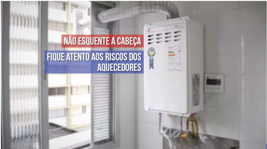 Risco de aquecedor a gás